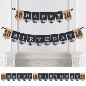Big Dot of Happiness 18th Milestone Birthday - Birthday Party Bunting Banner - Vintage Party Decorations - Happy Birthday - 1 of 4