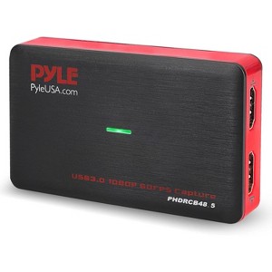 Pyle HDMI Video Capture Device - 1080p 60fps Streaming & Recording, USB 3.0, Live Stream to Social Media & YouTube, Compatible with PC, Mac, Linux - 1 of 4