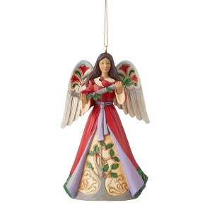 Jim Shore 4.75 In Christmas Angel Cardinals Holly Heartwood Creek Tree Ornaments - 1 of 3