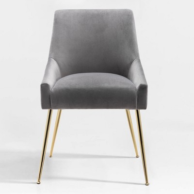 WestinTrends Upholstered Performance Velvet Accent Chair With Metal Leg