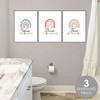 Big Dot of Happiness Hello Rainbow - Unframed Wash, Brush, Flush - Boho Bathroom Wall Art - 8 x 10 inches - Set of 3 Prints - 3 of 4
