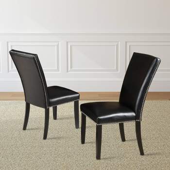 18" Set of 2 Finley Side Chairs Black - Steve Silver