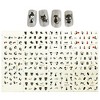 Wrapables Cat Nail Art Cat Water Nail Tattoos Cat Water Transfer Slide Tattoos Nail Decals, Cats (11 Designs/220 Nail Tattoos) - 2 of 4