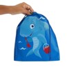 Blue Panda 12-Pack Blue Shark Drawstring Bags, Party Giveaway Gift Treat Bags for Kids - 3 of 4