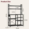 Kitchen Bakers Rack with Power Outlet, Microwave Oven Stand Kitchen Shelf - 3 of 4