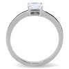Slickblue Stainless Steel CZ Ring, Classic Solitaire Design, Women’s Jewelry, High Polished, Clear, Sizes 5-10 - 3 of 4
