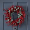 Nicbex Christmas Decorations Home Decor Christmas Wreaths for Front Door Leaves and Magnolia Christmas Wreath Artificial Pre-Decorated Holiday Accent - 4 of 4
