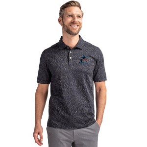 Miami Marlins Cutter & Buck Advantage Tri-Blend Space Dye Mens Polo - 1 of 1