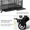ELJGET 52" Heavy Duty Dog Crate for Large Dogs, Strong Metal Dog Kennels with 4 Lockable Wheels & Removable Tray - 4 of 4