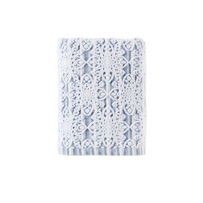Saturday Knight Ltd Kali White Woven Jacquard Medallion Design Bath Towel - 27"x50", Smoke