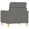 vidaXL Modern Fabric Sofa Chair in Dark Gray - Comfortable Seating with Padded Armrests, Back Pillow and Durable Metal Frame - 4 of 4