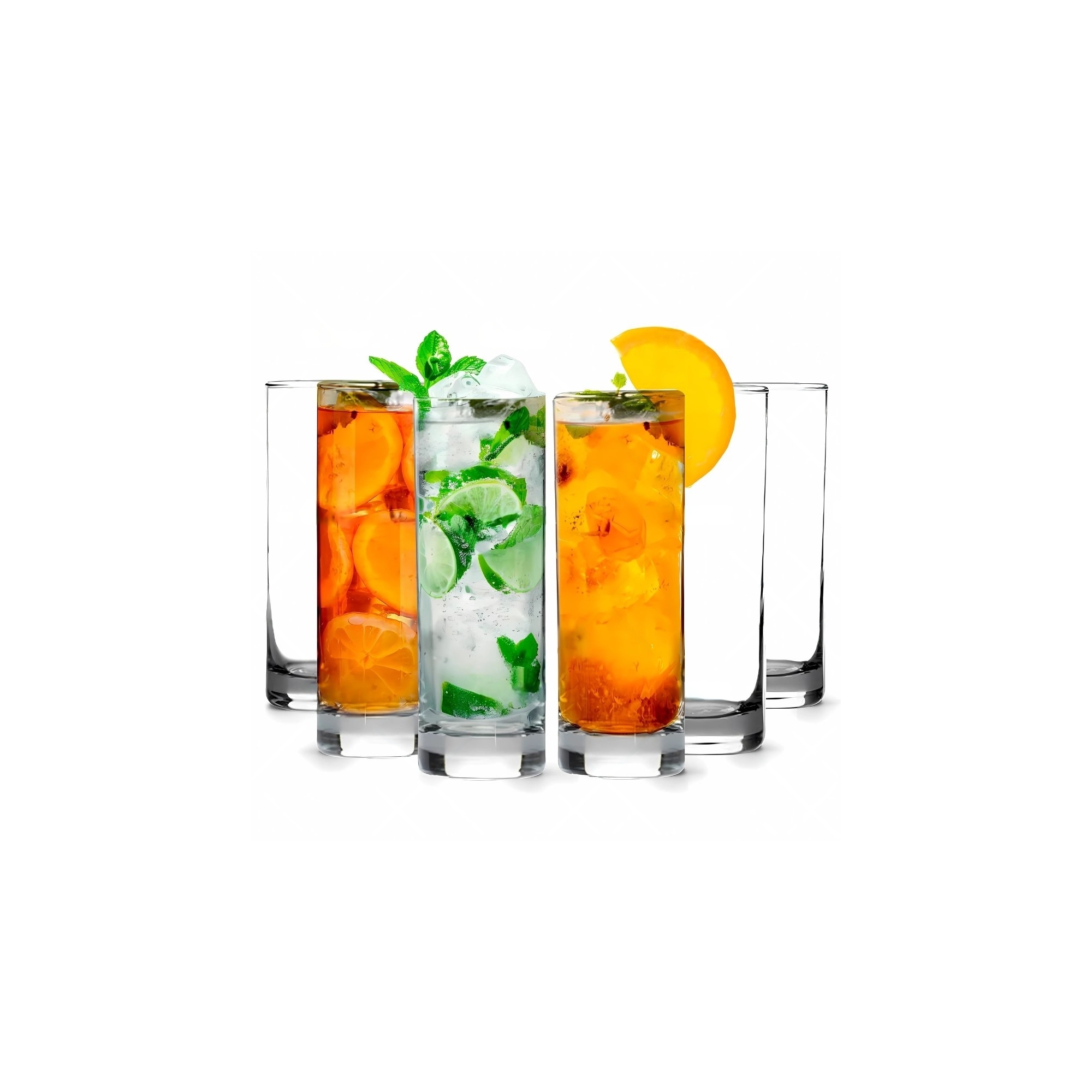 LEMONSODA - Tom Collins Highball Drinking Glasses Set of 6 - 12oz