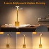 1PC Recharge Table Lamp, LED Cordless Desk Lamp,,Modern Cream Stepless Dimming for Restaurant/Bedroom/Bar/Camping/Coffee Shop Outdoor Light - 4 of 4