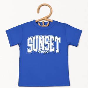 The Juniper Shop Varsity Sunset Chaser Toddler Short Sleeve Tee - 4T - Royal - 1 of 4