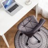 NicBex Velvet Ergonomic Office Chair, Diamond Tufted Adjustable Swivel Desk Chair, Home Office Desk Chair, Computer Chair with Black Metal Base - 3 of 4