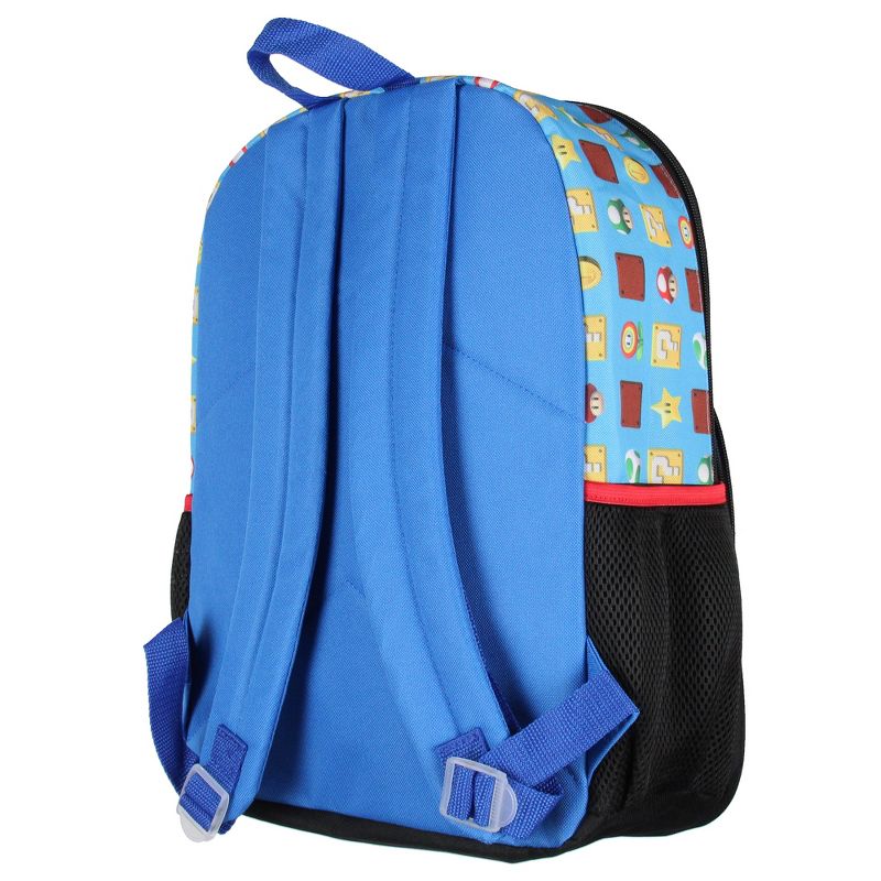 Super Mario Bowser Luigi Princess Peach 16" Kids Bag School Travel Backpack Multicoloured, 4 of 6