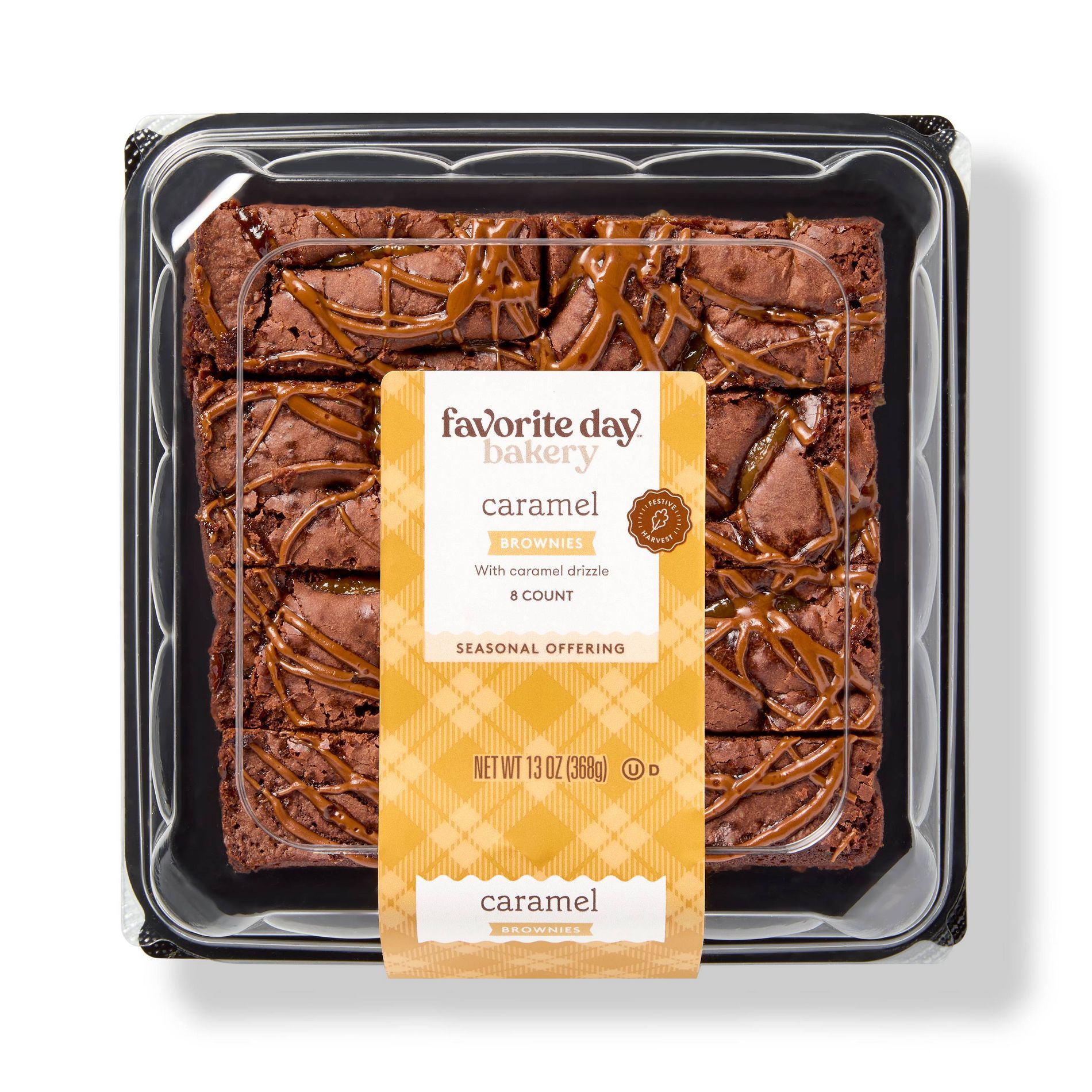Marbled Sea Salt and Caramel Brownie - 13oz/8ct - Favorite Day™