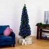 Nearly Natural 6-ft Slim Pre-Lit Fiber Optic Artificial Christmas Tree with 282 Colorful LED Lights - 4 of 4