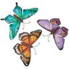 The Lakeside Collection Butterfly Wall Hanging Metal Decor Trio Orange Turquoise and Purple - 2 of 3