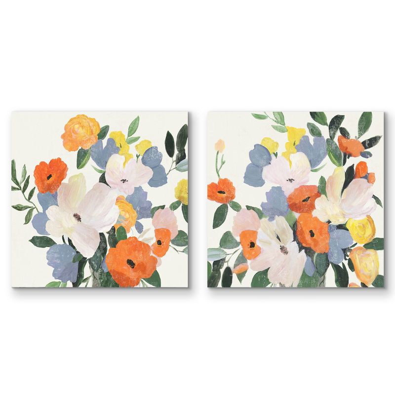 Americanflat 2 Piece 20x20 Wrapped Canvas Set - Florals in Vase by PI Creative Art - botanical  Wall Art, 1 of 7