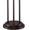 Franklin Iron Works Libby Modern Industrial Tree Floor Lamp with Riser 66" Tall Oiled Bronze Metal 3 Light Dimmable LED Seedy Glass for Living Room - image 3 of 4