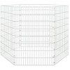 vidaXL Free Range Animal Enclosure - Galvanized Iron 6-Panel Pet Cage 21.3"x31.5" DIY Rabbit Hutch Outdoor Bunny Playpen - 4 of 4