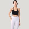 Anna-Kaci Active Women's Strappy Back Sports Bra with Scoop Neck and Crisscross Detailing - 2 of 4