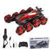 Topteng RC Stunt Car, 360 Flip & Rotate, LED Lights, Realistic Mist, Wristband Controller - 2 of 4