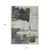 Gray And Tan Abstract Washable Indoor Outdoor Area Rug - 3 of 4