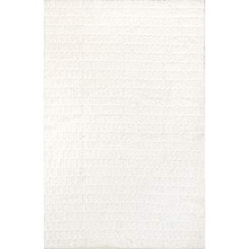 White Solid Loomed Area Rug 9'x12' - Nuloom : Target