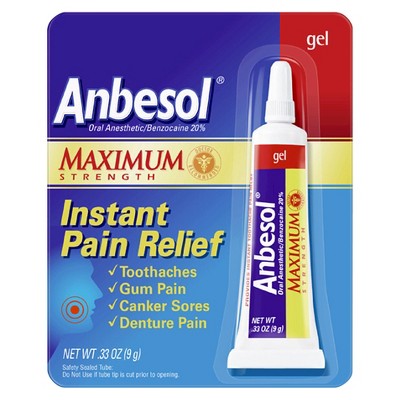 Anbesol® Maximum Strength Oral Instant Relief Gel – 0.33 Oz – Target ...