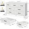 Dresser for Bedroom with 7 Drawers, Chest of Drawers Closet with Metal Handle, Wooden Dresser for Bedroom - 2 of 4