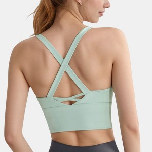 Anna-Kaci Active Women's Crisscross Back Sports Bra with Wide Elastic Band and Supportive Straps for Activewear - 1 of 4