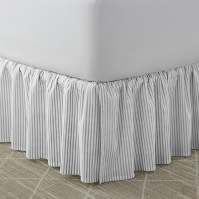 Laura Ashley Classics 100% Cotton - Ruffled Bedskirt Grey- Queen : Target