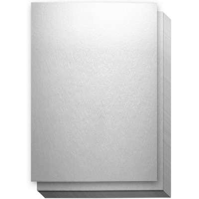 Juvale 50 Pack Reflective Metallic Cardstock Shimmer Paper Sheets, Paper Crafting Supplies, Silver 8.5 x 11 In