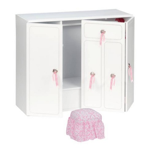 Our Generation Wooden Wardrobe Closet For 18 Dolls