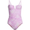 Lands' End Women's Slender Suit Tummy Control U-Wire Bandeau One Piece Swimsuit - 4 of 4