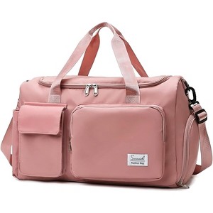 Travel Duffel Bag with Shoes Compartment Sports Gym Bag with Dry Wet Separated Pocket, Overnight Bag Weekender Bag Training Handbag Yoga Bag - 1 of 4