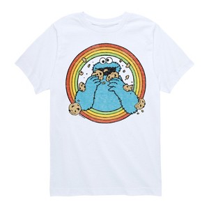 Boys' - Sesame Street - Retro Cookie Monster Short Sleeve Graphic T-Shirt - 1 of 4