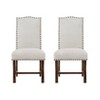 Treasure Trove Accents 2pk Hamilton Accent Dining Chairs Brown/Oatmeal: Polyester Upholstery, Rubberwood Frame, Spot Clean - 2 of 4