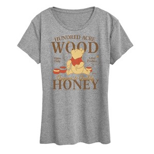 Women's - Winnie the Pooh - Hundred Acre Wood Local Organic Honey Short Sleeve Graphic T-Shirt - 1 of 4