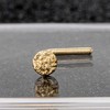 Jewelry Avalanche 20G 14K Yellow Gold Round Nugget L-shape Nose Ring Stud - 3 of 4
