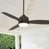 54" Casa Vieja Tres Aurora Modern Indoor Outdoor Ceiling Fan with Dimmable LED Light Remote Bronze Opal Diffuser Wet Rated for Patio Exterior House - 2 of 4