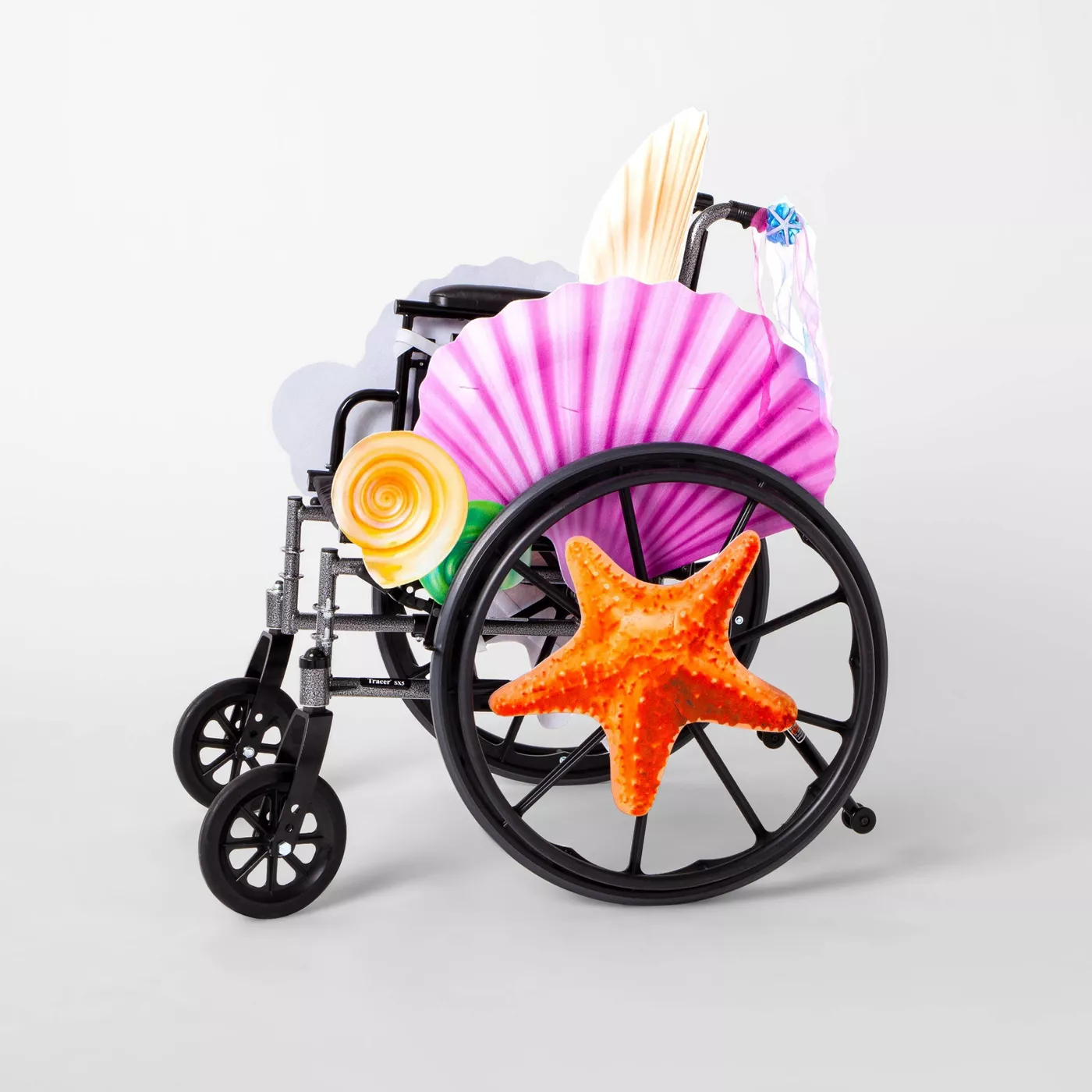 Kids' Adaptive Mermaid Halloween Costume Wheelchair Cover with Hairpiece - Hyde & EEK! Boutique™ - image 1 of 4