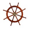 Wood Sail Boat Ship Wheel Wall Decor with Gold Hardware Brown - Olivia & May - image 2 of 4