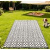 Airsurfer 9'x18' Feet Black and White Outdoor Rug Geometric Pattern Patio Rug Deck Decor for Outdoor Living Spaces - 4 of 4