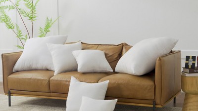 White 16" x 16" Polyester Throw Pillow Inserts, Set of 2