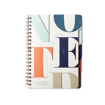 College Ruled 1 Subject Spiral Notebook Large Tab Boldly Noted - FRINGE