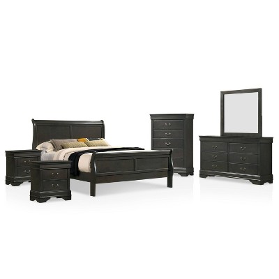 6pc Sliver Sleigh Bedroom Set - HOMES: Inside + Out