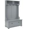 NicBex Hall Tree with Bench and Storage Shoe Storage Coat Rack with 4 Hooks and Top Open Storage Compartment for Living Room, Hallway - 2 of 4